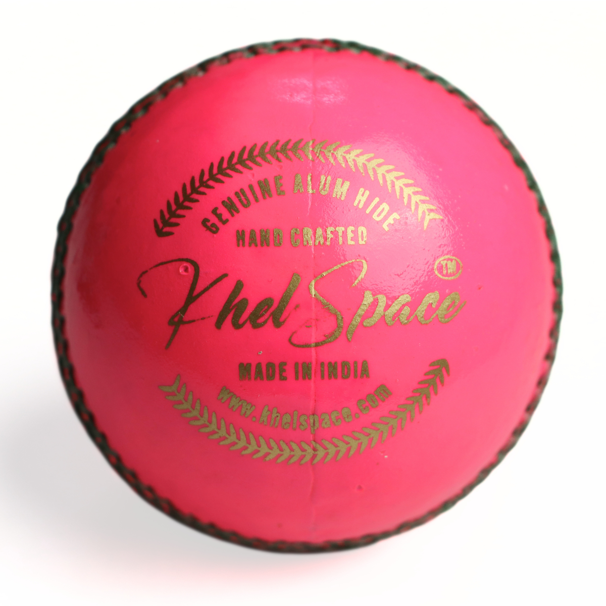 Khelspace KS-20 Pink 4-Piece Leather Cricket Ball