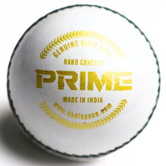Khelspace KS Prime White Leather Cricket Ball – Entry Level Practice & Training Ball