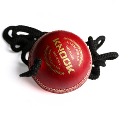 Khelspace Knock Leather Cricket Practice Hanging Ball with Rope – Knocking & Shot Training