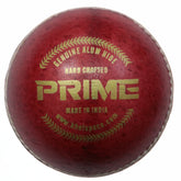 Khelspace KS Prime Red Leather Cricket Ball – Entry Level Hand-Stitched Practice Ball for Nets, Coaching & School Matches