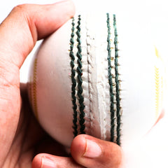 Khelspace KS Prime White Leather Cricket Ball – Entry Level Practice & Training Ball
