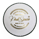 Khelspace KS-20 Leather White Cricket Ball – Hand-Stitched | Match & Practice Grade