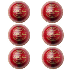 Khelspace KS-20 4 Piece Leather Cricket Ball | Hand-Stitched Professional Grade | Durable for Test, ODI, T20 & Practice Matches | Pack Of 6
