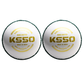 Khelspace KS-50 White Leather Cricket Ball Pack Of 2