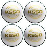 Khelspace KS-50 White Leather Cricket Ball Pack Of 4
