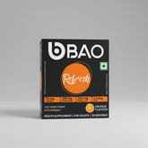 Bbao Refresh health supplement packaging with nutritional information on a white background