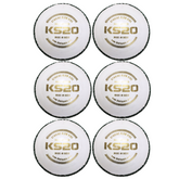 Khelspace KS-20 Leather White Cricket Ball – Hand-Stitched | Match & Practice Grade Pack Of 6