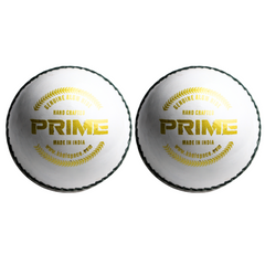 Khelspace KS Prime White Leather Cricket Ball Pack Of 2
