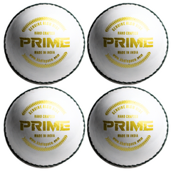 Khelspace KS Prime White Leather Cricket Ball Pack Of 4