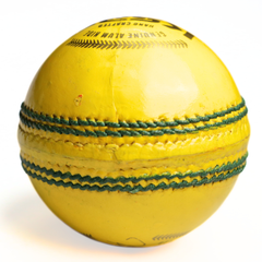 Khelspace KS-20 Yellow 4 Piece Leather Cricket Ball | Hand-Stitched Professional Grade | Durable for Test, ODI, T20 & Practice | Swing & Seam Optimized | Premium Shine & Consistent Bounce