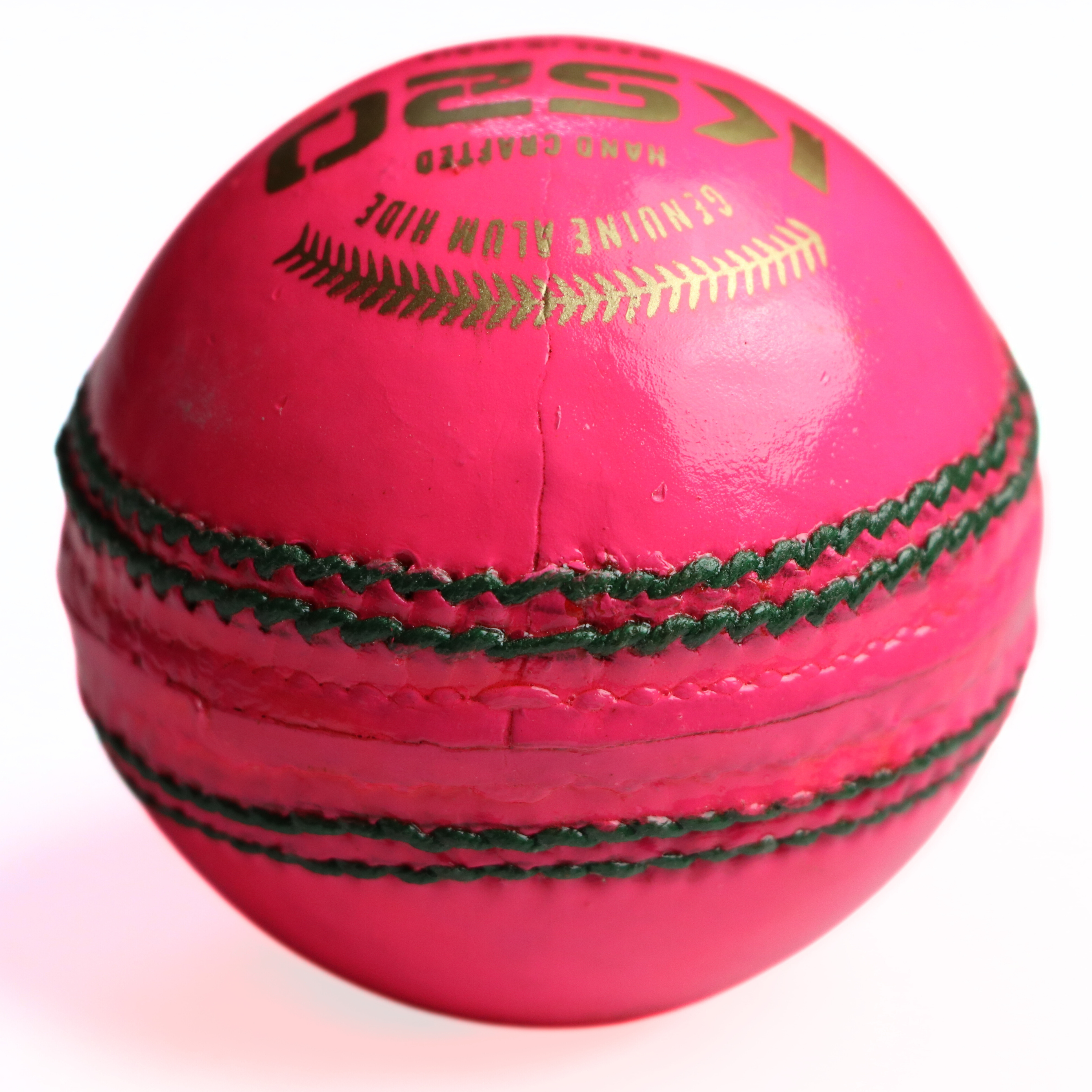 Khelspace KS-20 Pink 4 Piece Leather Cricket Ball | Hand-Stitched Professional Grade | Durable for Test, ODI, T20 & Practice | Swing & Seam Optimized | Premium Shine & Consistent Bounce