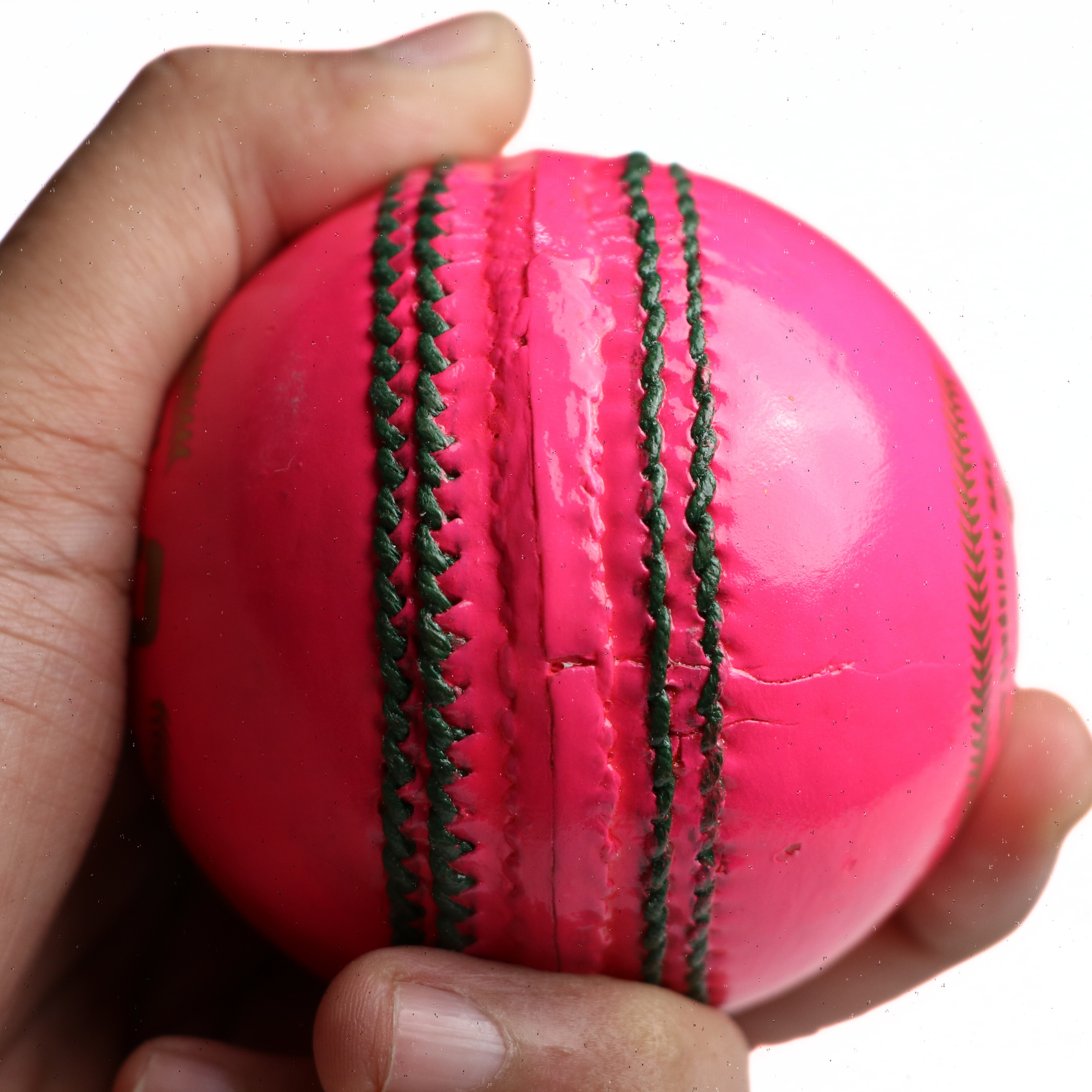 Khelspace KS-20 Pink 4 Piece Leather Cricket Ball | Hand-Stitched Professional Grade | Durable for Test, ODI, T20 & Practice | Swing & Seam Optimized | Premium Shine & Consistent Bounce