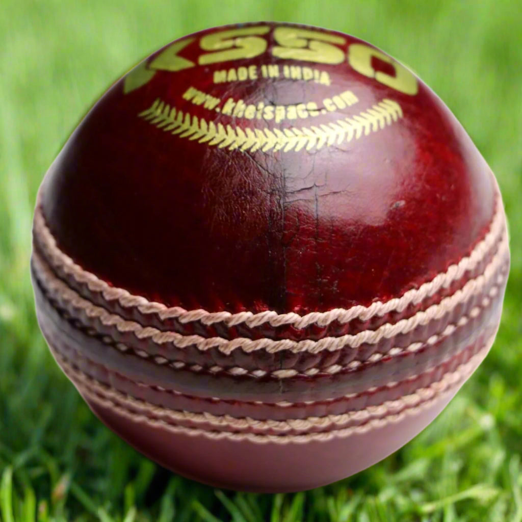 KHELSPACE KS‑50 Leather Cricket Ball – Premium Hand Stitched, Long Lasting, Suitable for Club Matches & Professional Training