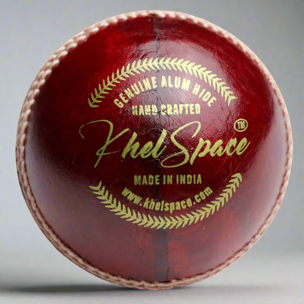 KHELSPACE KS‑50 Leather Cricket Ball – Premium Hand Stitched, Long Lasting, Suitable for Club Matches & Professional Training