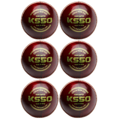 KHELSPACE KS‑50 Leather Cricket Ball Pack Of 6