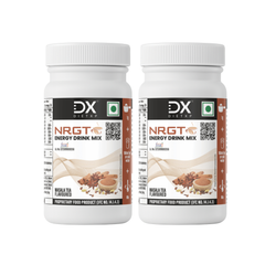 DietXp NRGT Energy Drink Mix – Masala Tea Flavoured (50g) | Instant Energizing Powder with Green Tea, Orange Pekoe & Pomegranate Extracts |Pack of 2