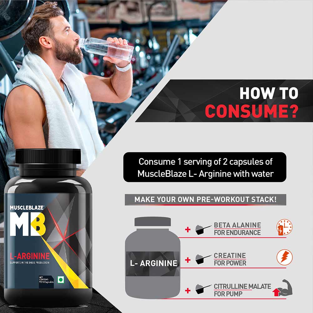 MuscleBlaze L-Arginine, 90 capsules