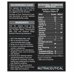 MuscleBlaze Fish Oil (1000 mg) India's Only Labdoor USA Certified for Purity & Accuracy, 60 capsules
