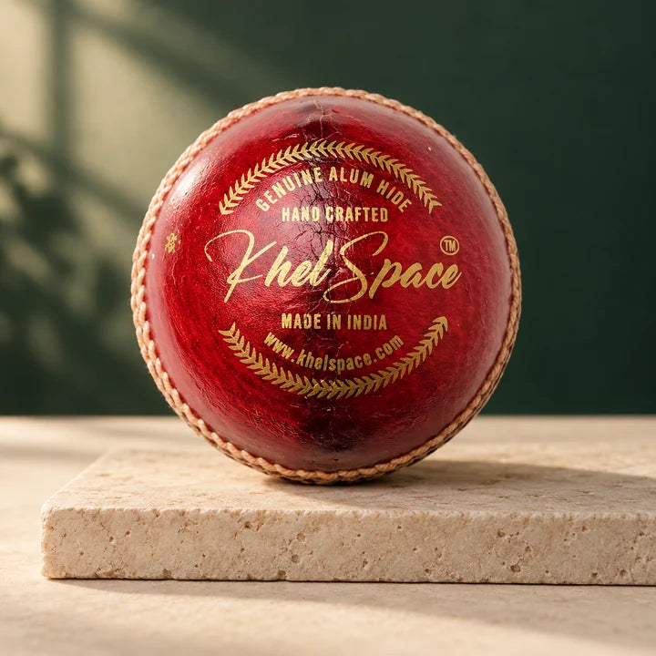Khelspace KS-20 4 Piece Leather Cricket Ball | Hand-Stitched Professional Grade | Durable for Test, ODI, T20 & Practice Matches | Swing & Seam Optimized | Premium Shine & Consistent Bounce
